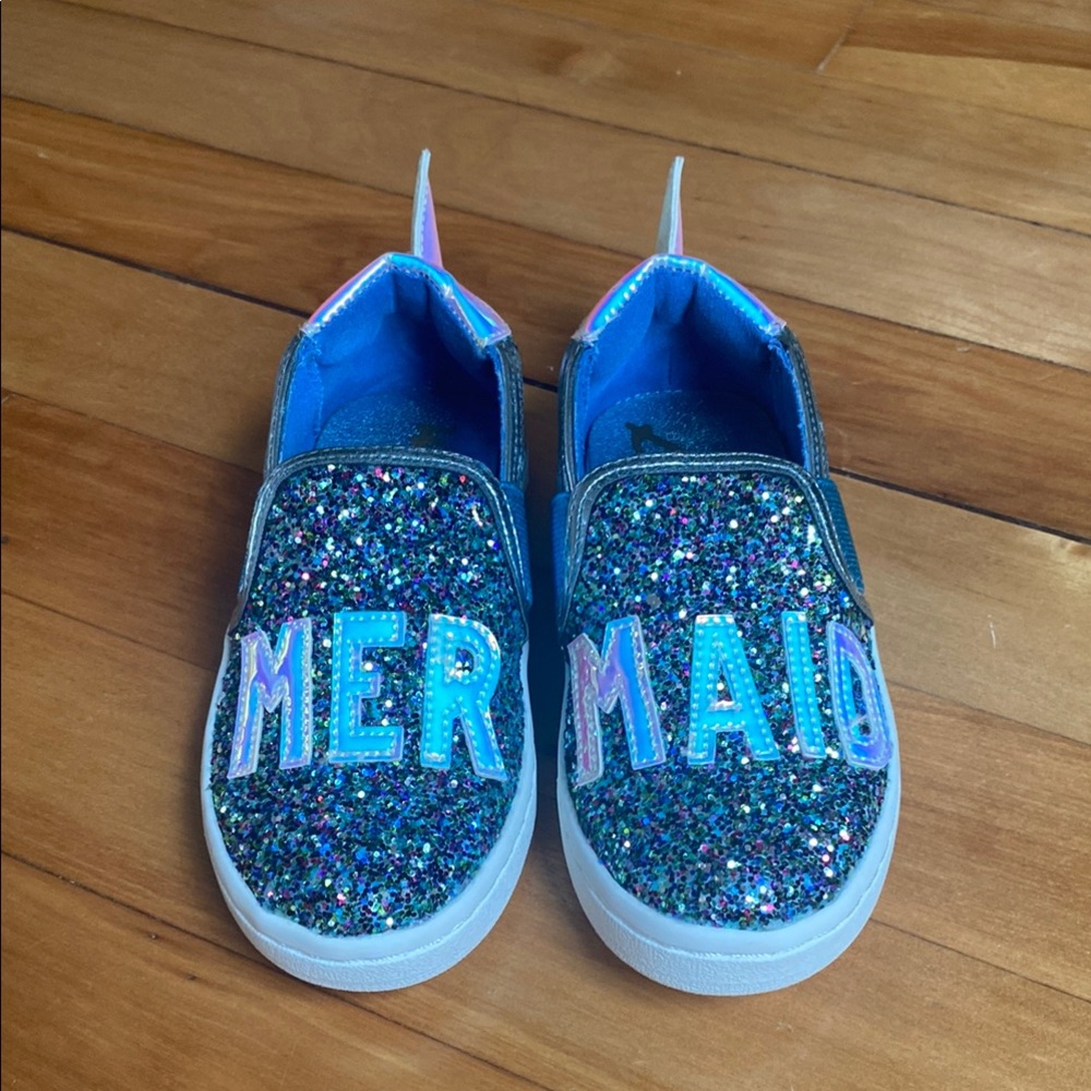 Sam Edelman Blue Glitter Sneakers Slip-On
